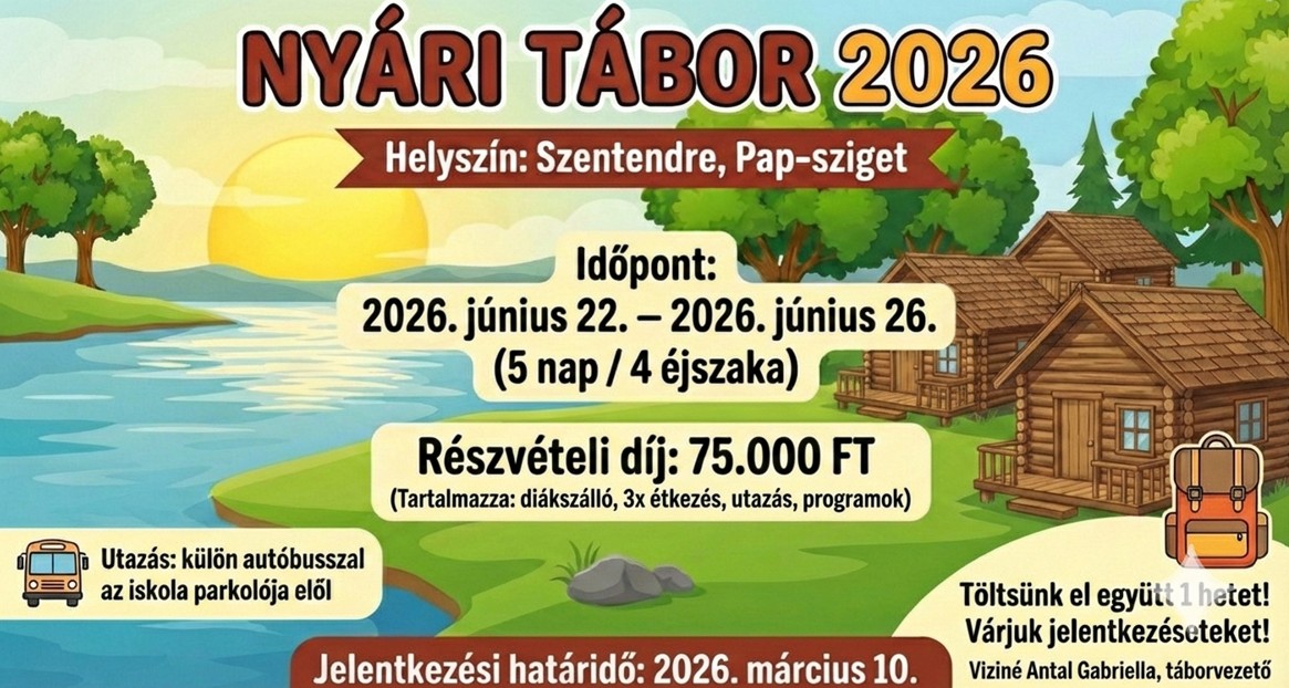 Felhívást nyári táborozási lehetőségre! Felhívást nyári táborozási lehetőségre!